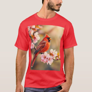 Camiseta Fantasy Cute Red Bird Cherry