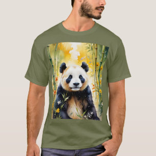 Camiseta Fantasy Cute Sad Panda Forest