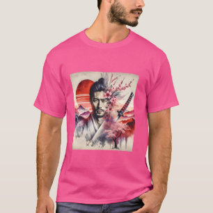 Camiseta Fantasy Cute Samurai Sun Katana