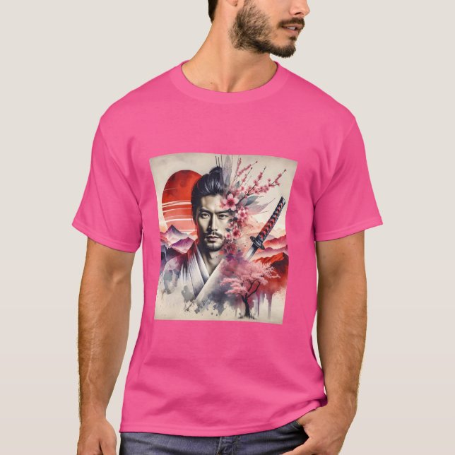 Camiseta Fantasy Cute Samurai Sun Katana (Anverso)