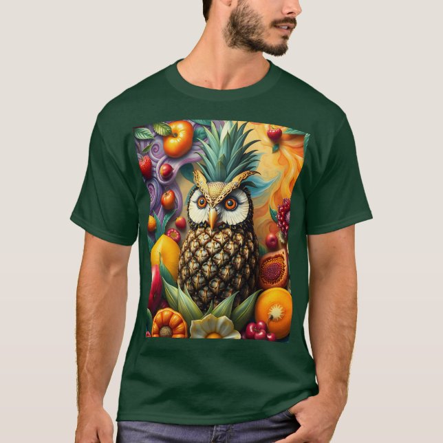 Camiseta Fantasy Cute Serene Pineapple Owl (Anverso)