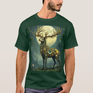 Camiseta Fantasy Cute Steampunk Deer Forest