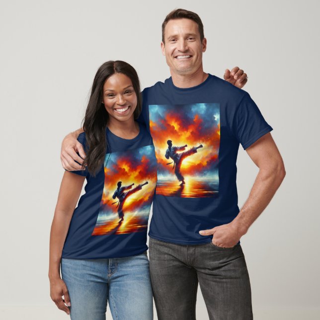 Camiseta Fantasy Cute Sunset Karate Fighter (Unisexo)