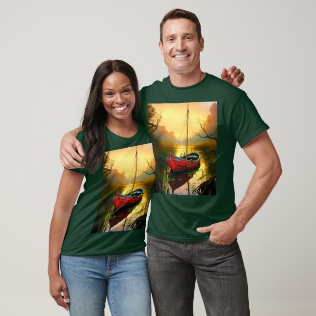 Camiseta Fantasy Cute Swamp Red Bote (Unisexo)