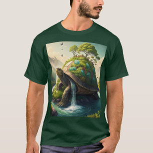 Camiseta Fantasy Cute Turte Waterfall Forest