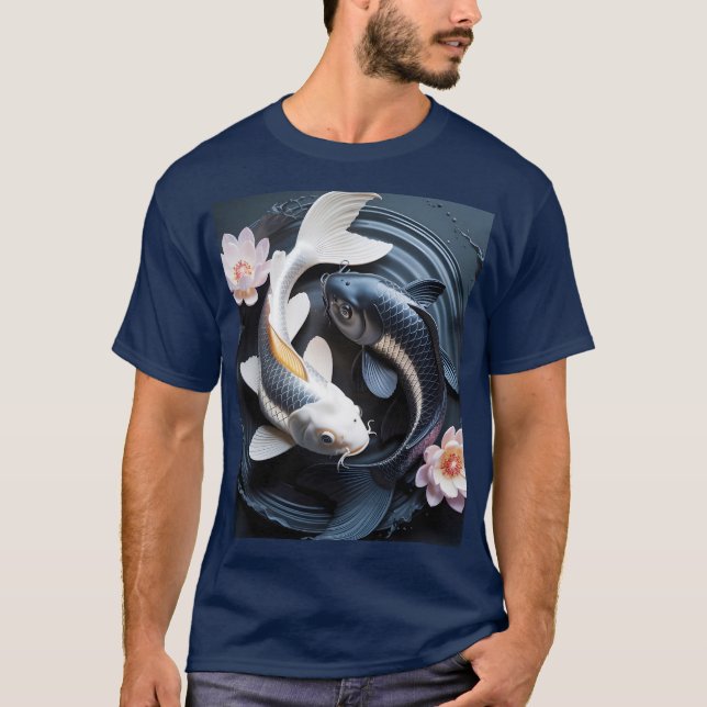 Camiseta Fantasy Cute Two Koi Fish (Anverso)