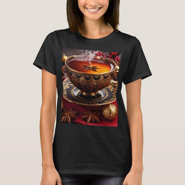 Camiseta Fantasy Cute Vivid Cup Tea Navidades (Anverso)