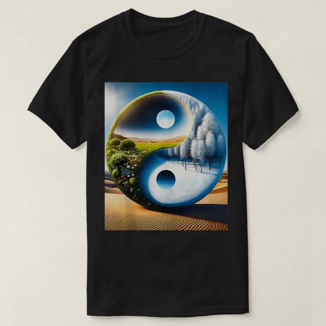 Camiseta Fantasy Cute Yin Yang Summer Winter (Diseño del anverso)