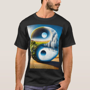 Camiseta Fantasy Cute Yin Yang Summer Winter