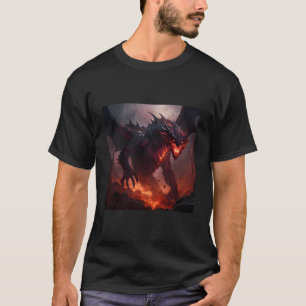 Camiseta Fantasy Dragon Gaming Medieval Mystical Fire Creat