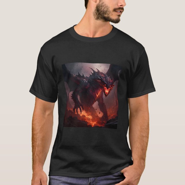 Camiseta Fantasy Dragon Gaming Medieval Mystical Fire Creat (Anverso)