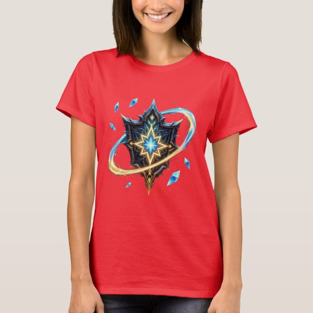 Camiseta Fantasy Emblem with Floating Blades – Magical Ener (Anverso)