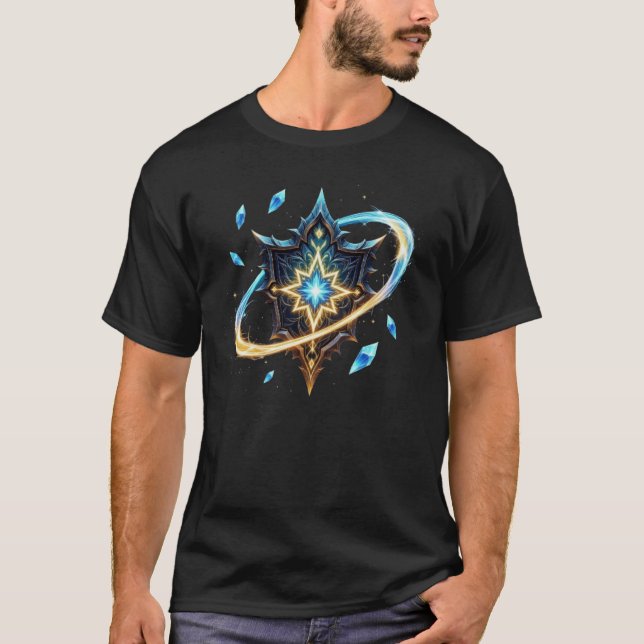 Camiseta Fantasy Emblem with Floating Blades – Magical Ener (Anverso)