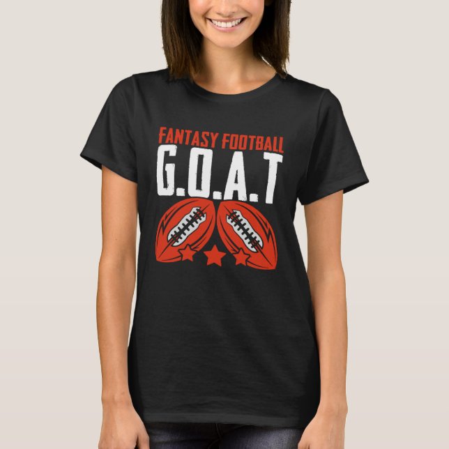 Camiseta Fantasy Football Goat  Football Player Fantasy Foo (Anverso)