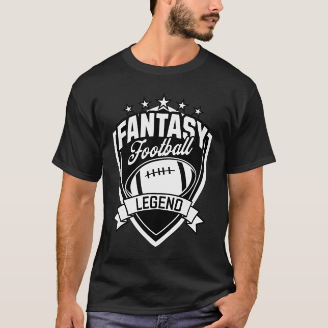 Camiseta Fantasy Football Legend Retro Fantasy Football (Anverso)