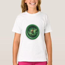 Camiseta Fantasy Image Leprechaun Carrying Pot Of Gold