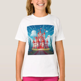 Camiseta Fantasy Image Of A Candy Cane Castle