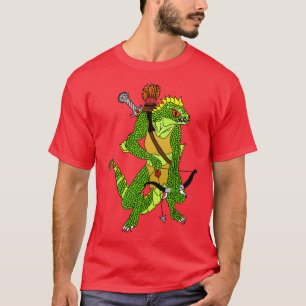 Camiseta Fantasy Lizardman Warrior