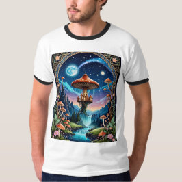 Camiseta Fantasy Mushroom Castle Dreamscape T-Shirt