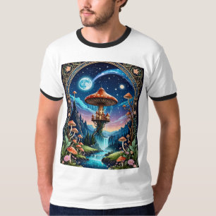 Camiseta Fantasy Mushroom Castle Dreamscape T-Shirt