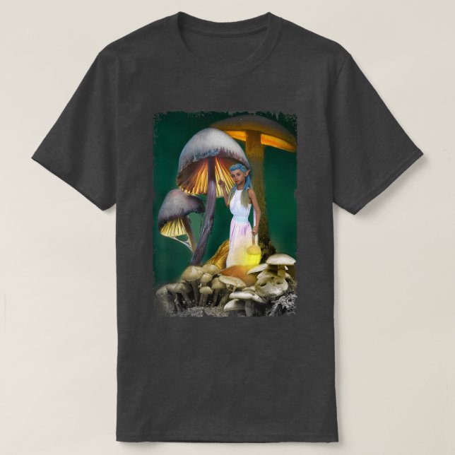 Camiseta Fantasy Mushroom Fairy Forest (Diseño del anverso)