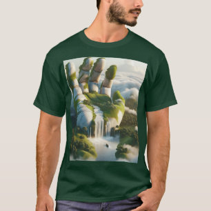 Camiseta Fantasy Nubes de bosque de manos cortas