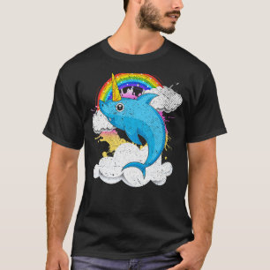 Camiseta Fantasy Océano Animal Sharkicorn Arcoiris Tiburón 