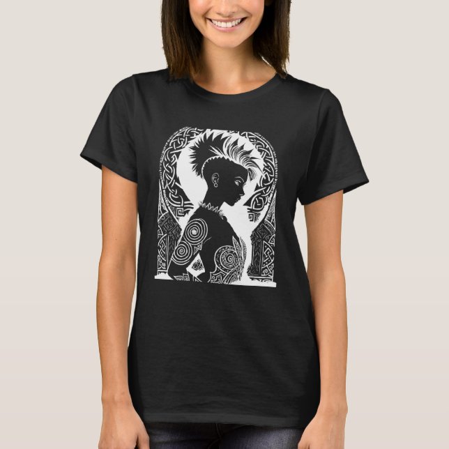 Camiseta Fantasy Post Punk Celtic Tribal Batcave Girl Gothi (Anverso)