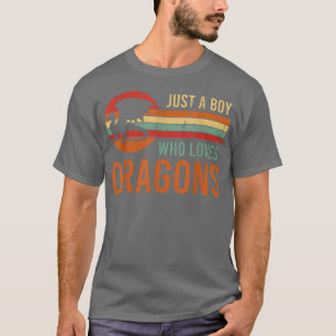 Camiseta Fantasy Retro Gaming Roleplay Just a Boy Who Loves