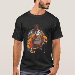 Camiseta Fantasy Steampunk Robot Metalizado Panda Mystical