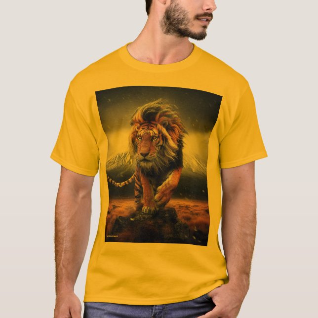 Camiseta Fantasy tiger-lion t-shirt!!! (Anverso)