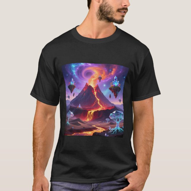 Camiseta Fantasy Volcano World T-Shirt (Anverso)