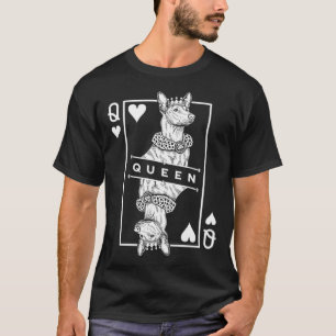 Camiseta Faraón Reina de los corazones de perro pop