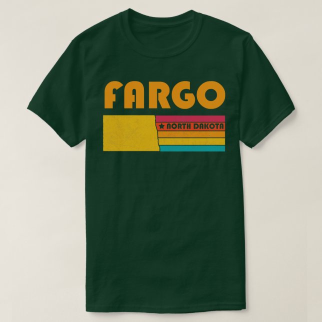 Camiseta Fargo North Dakota Vintage Distresres Souvenir (Diseño del anverso)