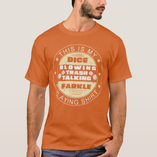 Camiseta Farkle divertido jugando juegos de Farkle para una