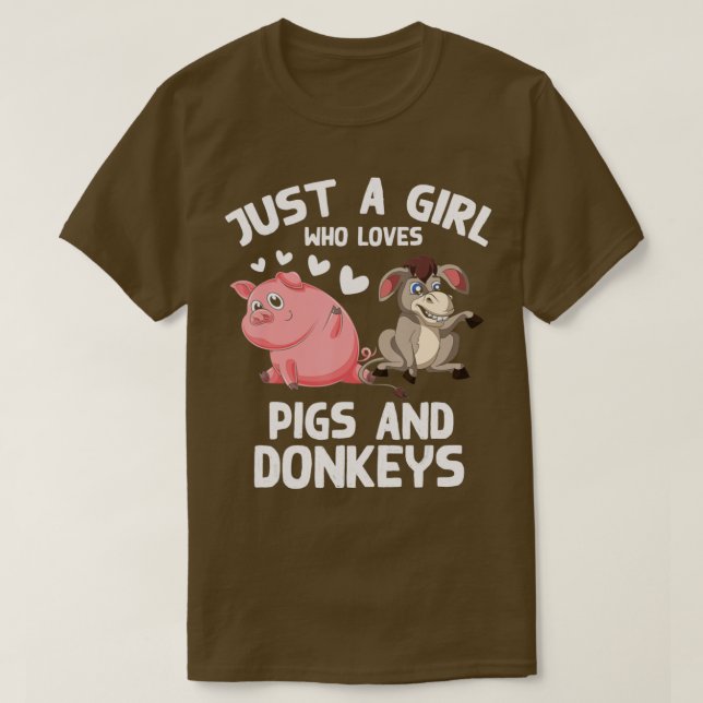 Camiseta Farm Animal Funny Farmer Girl Who Loves Pigs And D (Diseño del anverso)