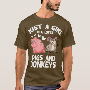 Camiseta Farm Animal Funny Farmer Girl Who Loves Pigs And D