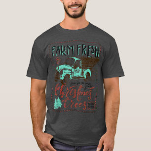 Camiseta Farm Fresh Christmas Trees Vintage Pine Red Truck