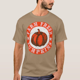 Camiseta Farm Fresh Pumpkins Retro Distressed 