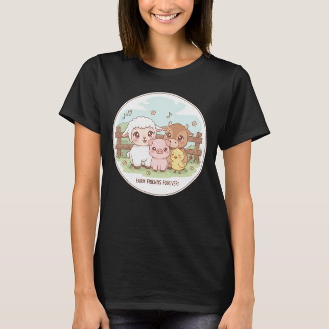 Camiseta Farm friends forever - cute & cozy (Anverso)