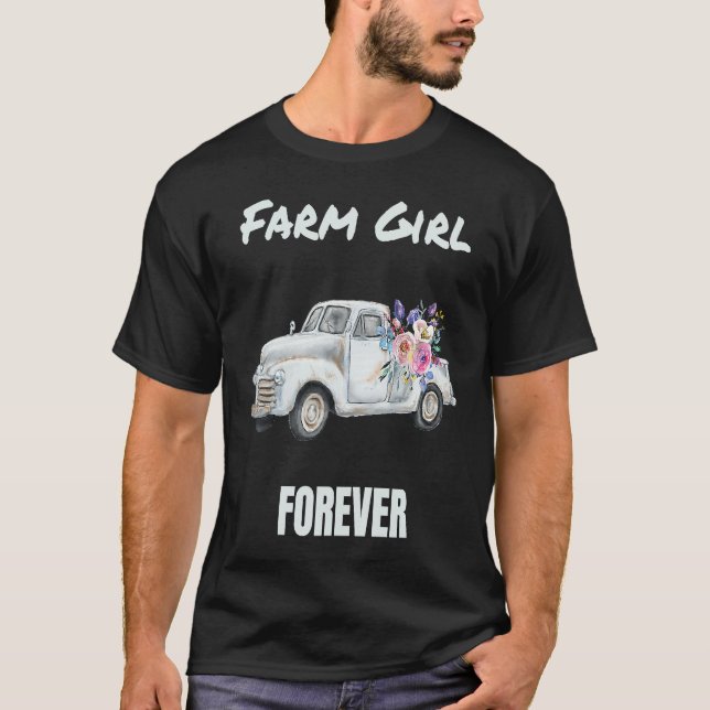 Camiseta Farm Girl Forever Old Pickup Truck (Anverso)