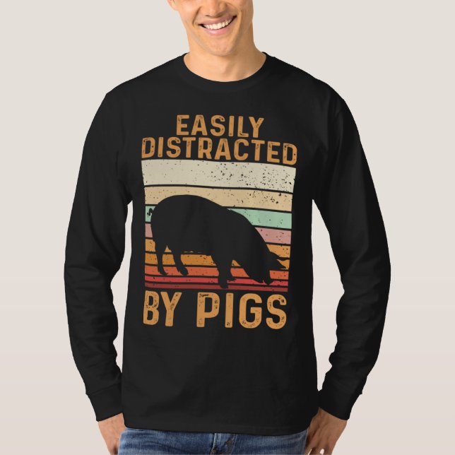 Camiseta Farm Kids Piglet Easily Distracted By Pigs (Anverso)