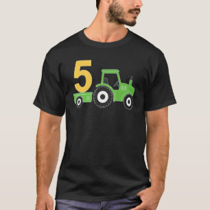 Camiseta Farm Tractor 5º cumpleaños 5 años parte de cumplea