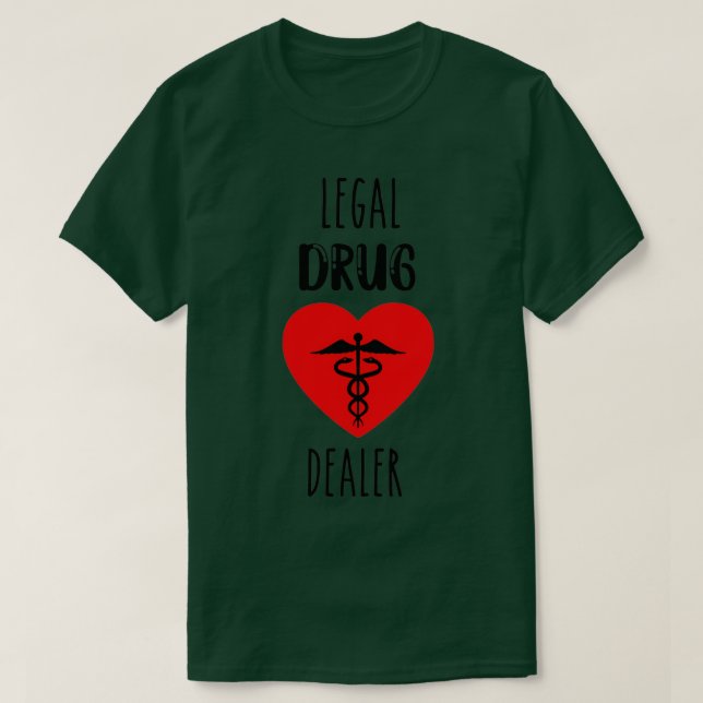 Camiseta Farmacéutica graciosa del traficante de drogas 7 (Diseño del anverso)