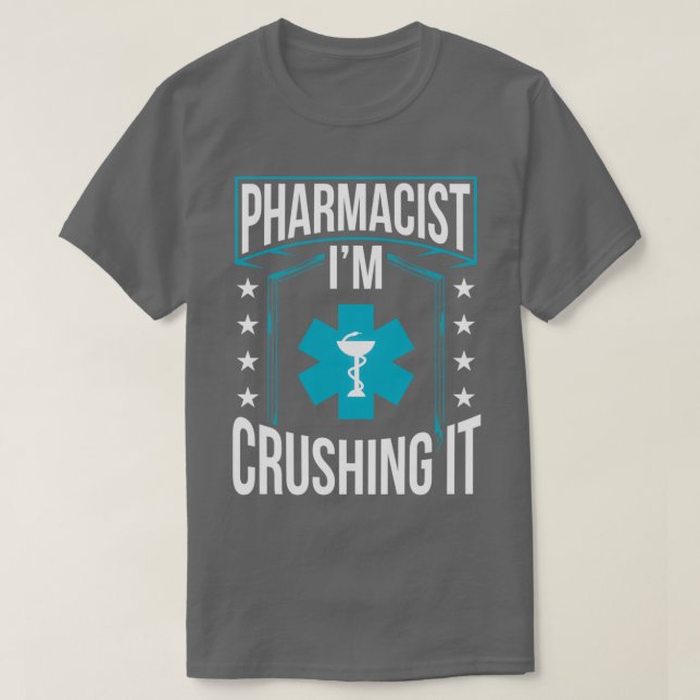Camiseta Farmacéutica Ix27m Aplastamiento De La Farmacia Ap (Diseño del anverso)