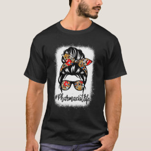 Camiseta Farmacéutica y desordenada Bun Leopard Chemist Dru