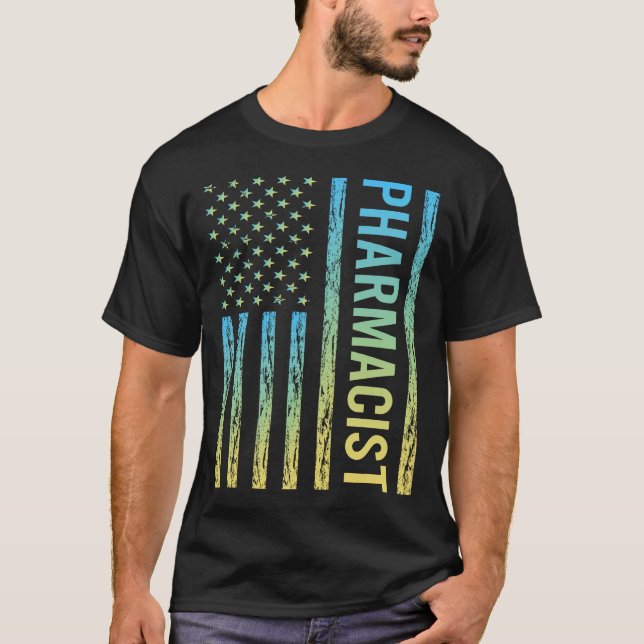 Camiseta Farmacéutico Azul Amarillo (Anverso)