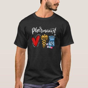 Camiseta Farmacéutico Corazón Funny Farmacéutico Feliz Navi