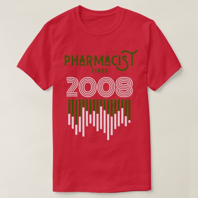 Camiseta Farmacéutico desde 2008 (Diseño del anverso)