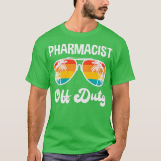 Camiseta Farmacéutico fuera de servicio Verano vacaciones c